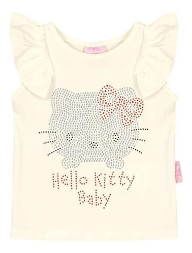 Imagem 1 de 1 de Camiseta Regata Bebê - Natural - Hello Kitty