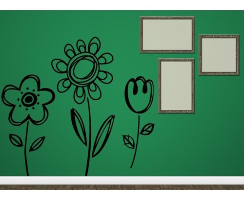 Vinilo Adhesivo Decorativo Pared Diseños Florales 57x64cms 