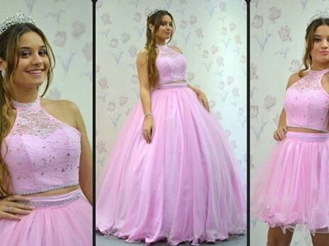 vestido de debutante 3 em 1