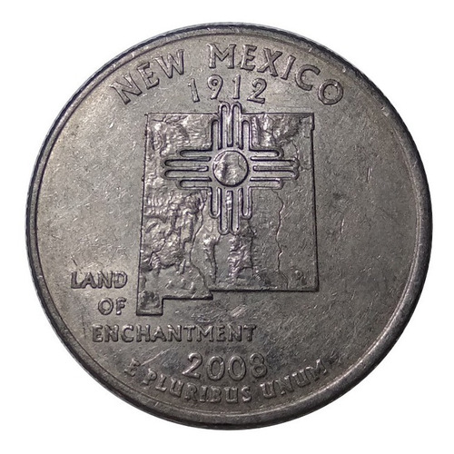 Moneda 1/4 Dolar Usa 2008 Estado De Nuevo Mexico