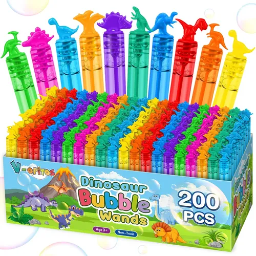 32 Pomperos De Dinosaurio – Burbujas De 8 Colores Para Fiestas, Bodas Y Exteriores