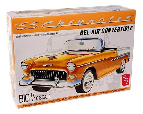 Amt 1955 Chevy Bel Air Convertible 1:16 Escala Kit Modelo