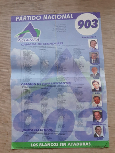 Elecciones Nacionales 1999 Partido Nacional Lista 903