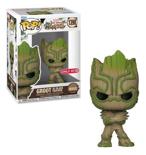 Boneco Funko Pop! Marvel 85 Anos - Groot Como Pantera Negra