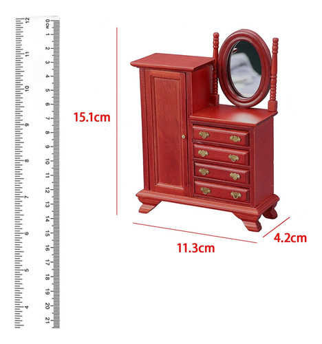 Gabinete De Muebles De Casa De Muñecas Con Decoración De