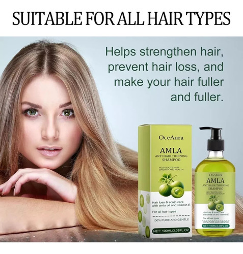 -- Shampoo Para Cabelos Com Phyllanthus Emblica, Limpador De