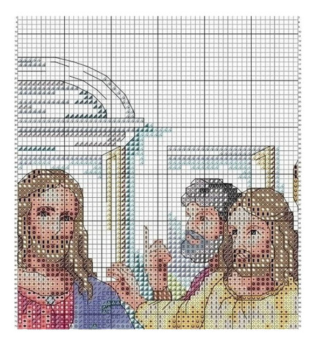 Punto De Cruz Moderno Y Minimalista Con Estampado Religioso