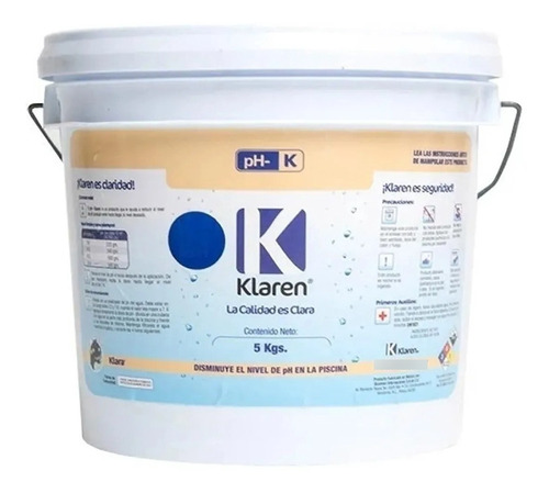 Regulador Para Alberca Para Bajar Ph Marca Klaren 5 Kgs