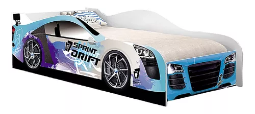 Cama Infantil Carro Drift Azul Com