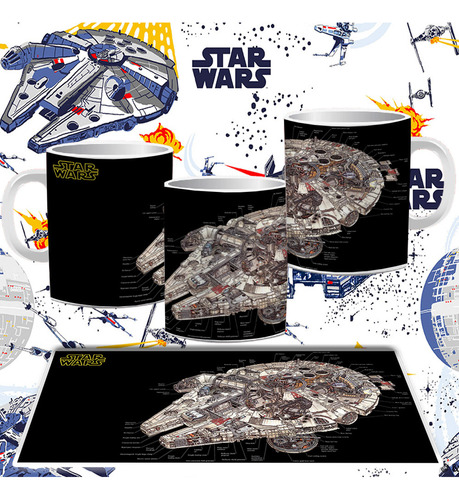 Tazones Star Wars Halcon Milenario - Varios Modelos