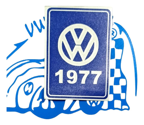 Calcomania Adherible Año 1977 Vocho Combi Caribe Sticker Para El Cristal Vinil Volkswagen Vw