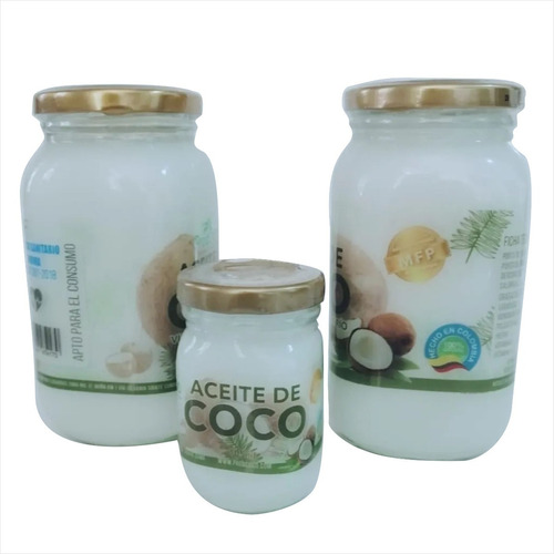 Aceite De Coco 2  De 500ml Y 1 De 105ml Promocion 3 Unidades