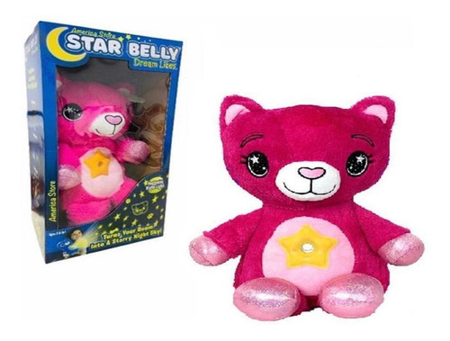 Urso De Pelucia Rosa Infantil Com Musica Ceu Estrelado