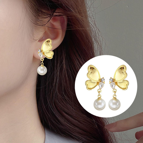 Pendientes Colgantes Con Forma De Botón, Joyería