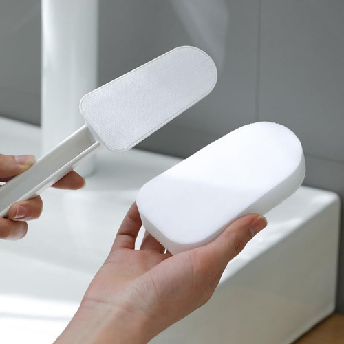 Esponja Con Mango Largo Para Limpiar El Baño, Reutilizable