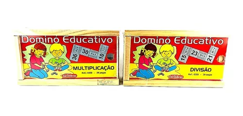 Brinquedo Educativo Domino Infantil Divisão e Multiplicação