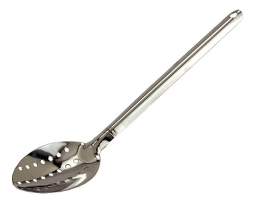 Cuchara Guisera Perforada Enteriza M/largo Acermel 37,5cm Mango Plata