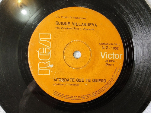 Vinilo Single De Quique Villanueva Quiero Gritar(w166-v112