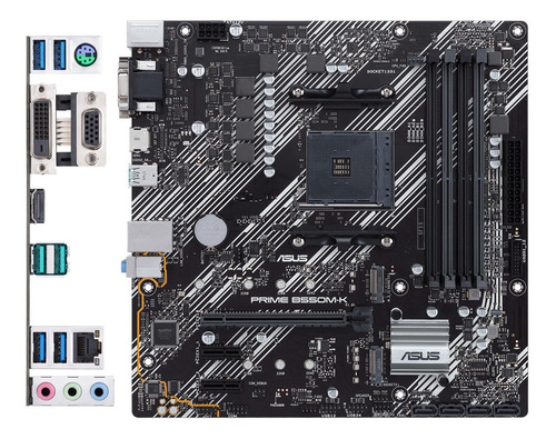 Placa Asus Prime B550m-k, Amd Am4, 4 Ddr4, Sop. 128gb Ram
