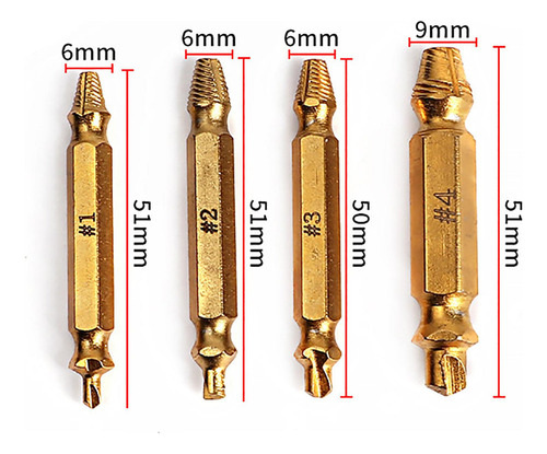 For Conjunto Extrator De Parafuso Quebrado 3105d 4 Peças