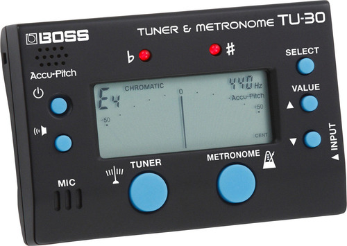 Imagen 2 de 6 de Afinador Cromático / Metrónomo Boss Tu-30