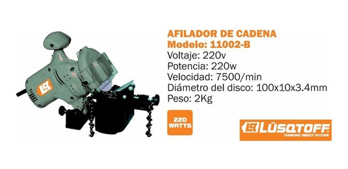 Afilador Electrico De Cadena De Motosierra Lusqtoff 11002b