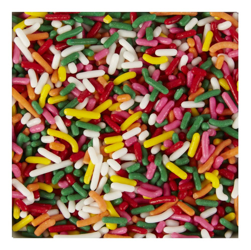 Sprinkles Comestibles Jimmies Multicolor 70 Grs Wilton Color Rosa