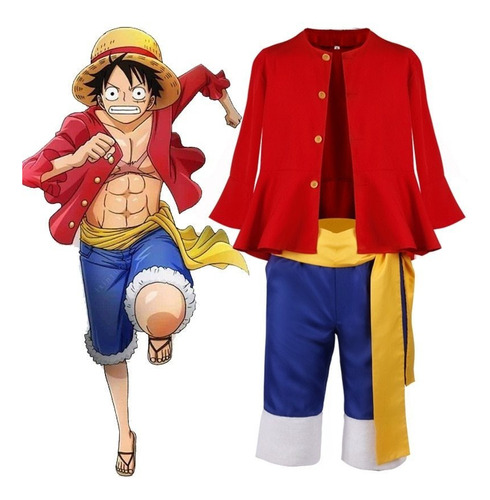 Disfraz De Luffy For Cosplay, Anime, Fiesta, For Niños