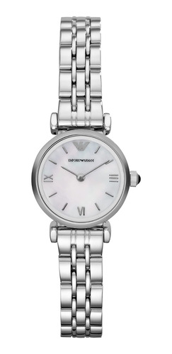 Reloj Mujer Emporio Armani Ar1763 Cuarzo Pulso Plateado En