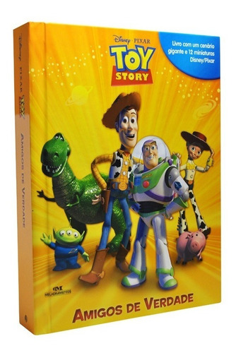 Livro Infantil 12 Miniaturas - Toy Story Amigos De Verdade