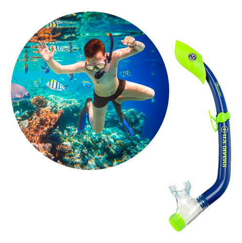 Snorkel Para Niños Boquilla Ergonomica Azul/amarillo