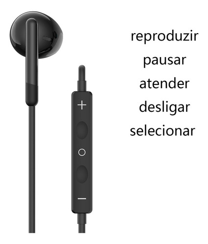 Fone Ouvido Com Fio Microfone Para Lives Home Offce Branco Cor Preto