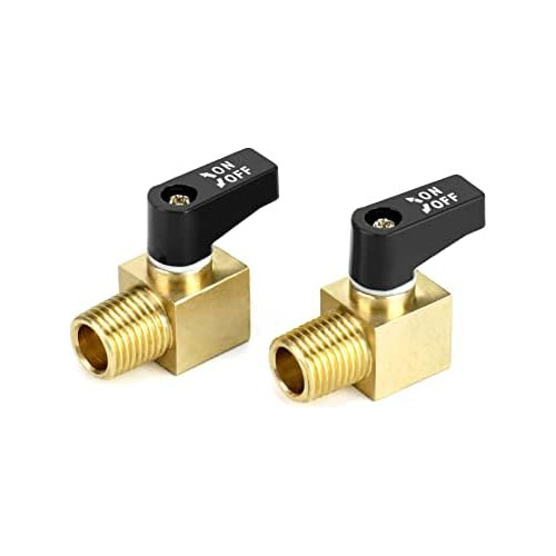 Air Compressor Valve, 2 Pack, Brass Mini Ball Valve, 1/...