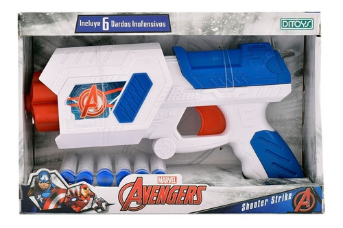 Pistola Dardos Shooter Strike Avenger Original Ditoys 3c