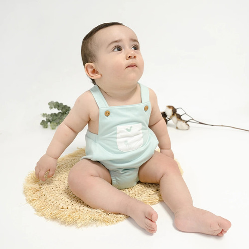 Overol Ardilla 100% Algodón Pima Para Bebé Niño