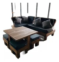 Comprar Juego Sillones Exterior Madera Maciza Eucalipto Resistente