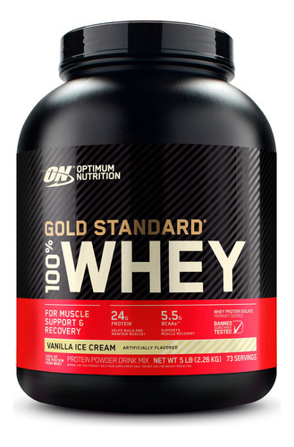 Optimum Nutrition 100% Whey Protein Proteína Vainilla 2.26kg