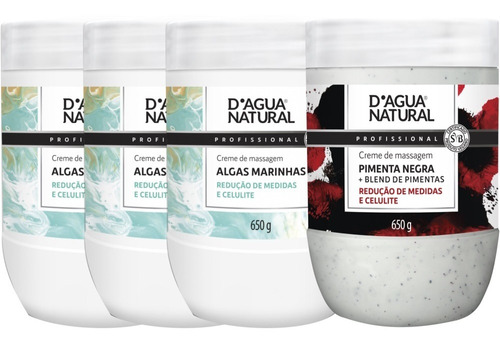 Kit Redutor Medidas E Celulite Pimenta Negra +algas Marinhas