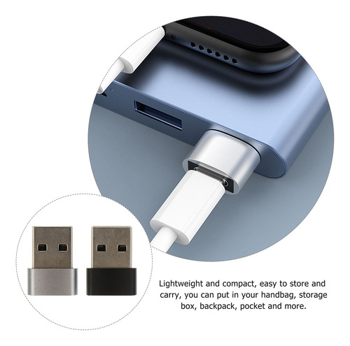 2 Unidades De Adaptador Usb 2.0a Para Tipo C Usb 2.0a Macho