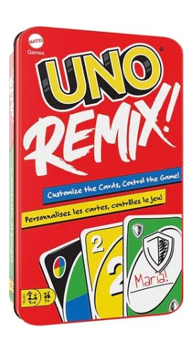 Juego De Cartas Uno Remix Incluye Cartas Perzonalizables