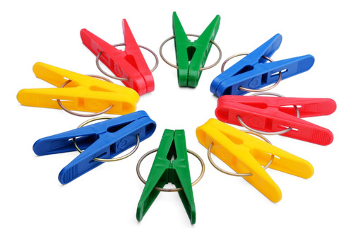 Pinzas De Ropa 2 Bolsas Con 100 Pinzas Calidad Durable