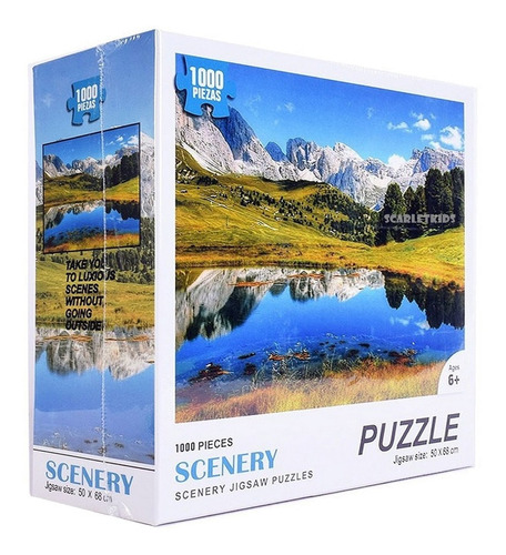 Imagen 3 de 7 de Puzzle Rompecabezas 1000 Piezas Lago Paisaje Jigsaw Scarlet