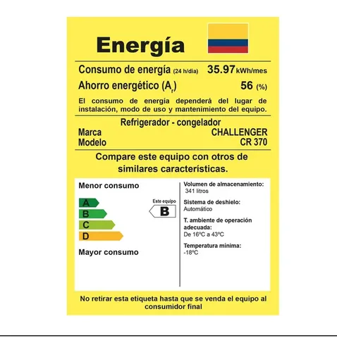 Nevera No Frost 370 L - Cr 370 Challenger - Usada Nueva (Usado)