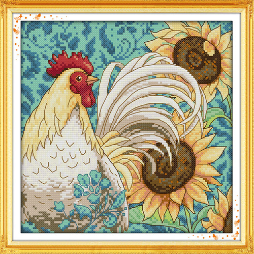 Captaincrafts Kits Punto Cruz Kit Bordado Girasol Gallo