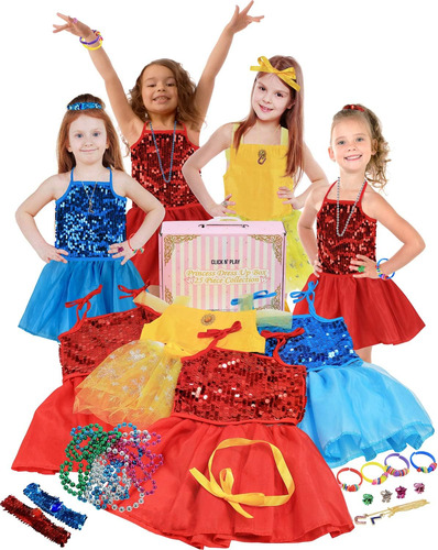 Click N Play Princess Dress-up Ropa Para Niñas Pequeñas, 25 