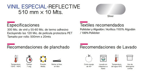 Vinil Textil De Detalle Colormake Rollo Reflejante