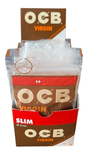 Caja de filtro Ocb Virgin Unbleached Slim de 6 mm C/10