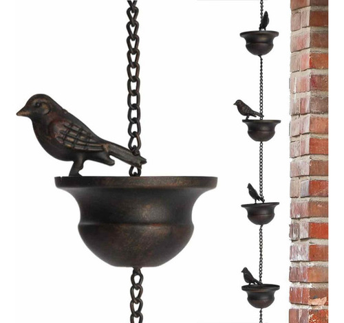 Cadenas De Lluvia Para Canaletas Móviles Para Pájaros, Tazas