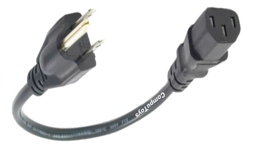 Zpow01c Cable De Poder Cpu A Tomacorriente 50 Cm Computoys