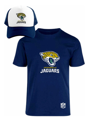 Kit Playera + Gorra Sublimada Mod Jacksonville Jaguars Nfl